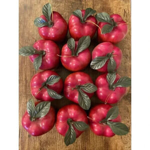 Artificial Apple Decorations Set of 12 Red Home Decor